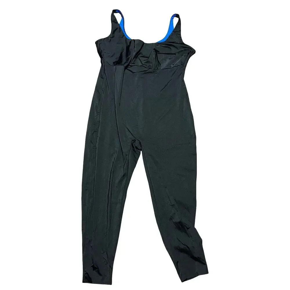 Yitty Headliner Shaping Catsuit Jumpsuit Womens 6X Black Scoop Neck Unitard